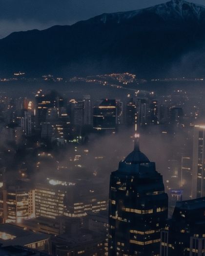 Cobertura urbana nocturna en Santiago