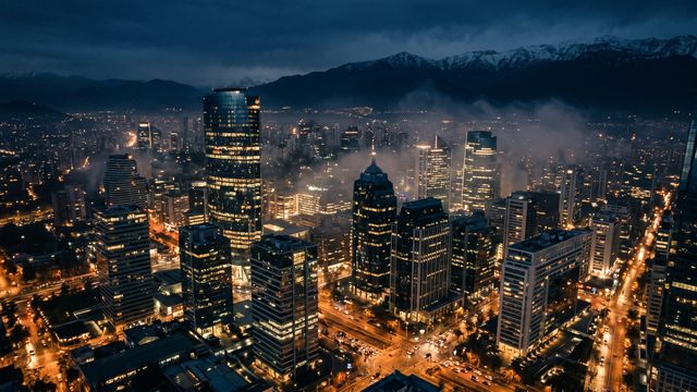 Santiago de noche vigilado por ASCOR Security