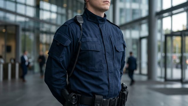 Guardia ASCOR Security en recepción corporativa